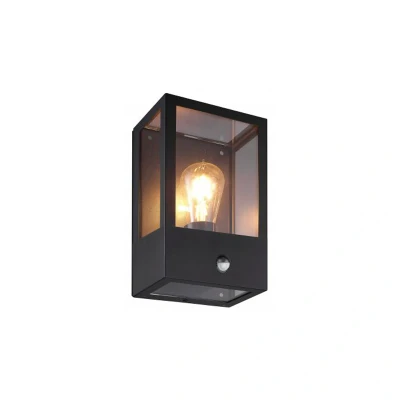 Image of Up E27 Wall Lantern With PIR Black Kosnic Folly