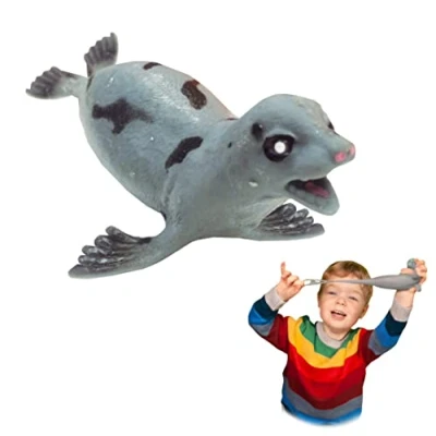 Image of Rep Pals Seal, stretchy Toy from Deluxebase. Super animal replicas that feel real, great for kids