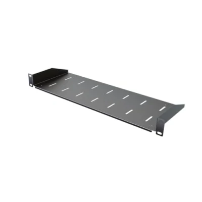 Image of Stalflex Server Rack Shelf Eco 19 inch 1U 170mm Made of Steel Universal Vented Mount Cantilever Tray compatible with Network Cabinet and Rails
