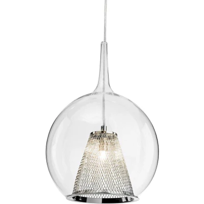 Image of Arlo 1 Light Ceiling Pendant Chrome, Clear Glass, G9