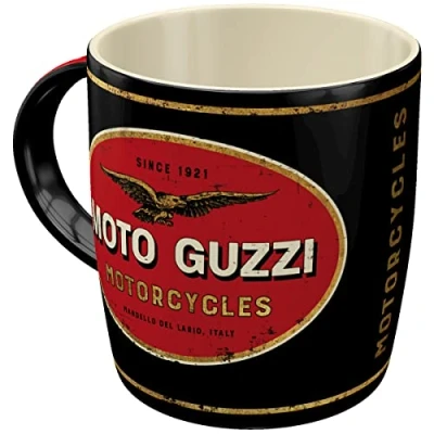 Image of Nostalgic Art Retro Coffee Mug 330ml Moto Guzzi Logo Motorcycles Gift Idea for Bikers Original Licensed Product (OLP) Ceramic Vintage Design