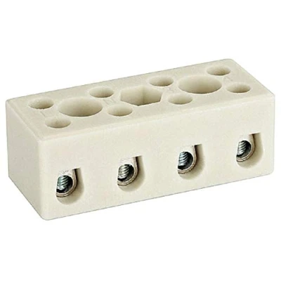 Image of Terminal Block, Ceramic, 6MM, 4 Way Blocks Standard CONNECTORS, 1 X Qty DESTB 0254