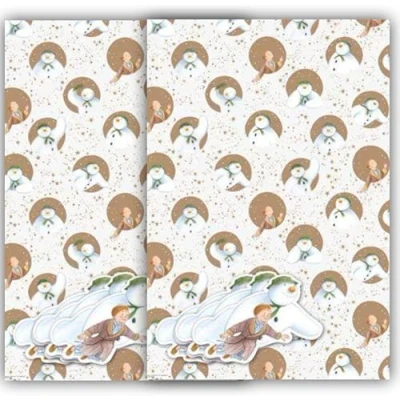 Image of Danilo Promotions LTD The Snowman Christmas Wrapping Paper Gift Wrap for 4 sheets tags