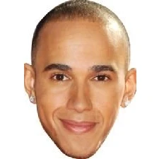 Image of FoxyPrinting LEWIS HAMILTON Celebrity Cardboard Party Face Mask Fancy Dress JB Formula 1 Driver