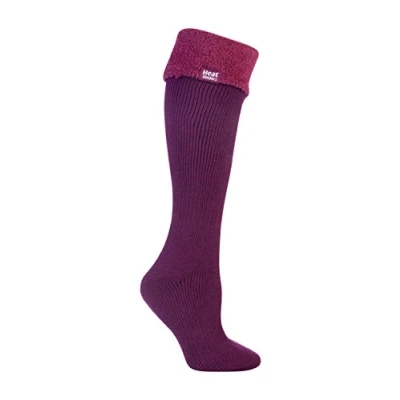 Image of HEAT HOLDERS Ladies Winter Thermal Boot Socks in 4 colours 8 UK 37 42 eur (4 UK, Deep Fuchsia)