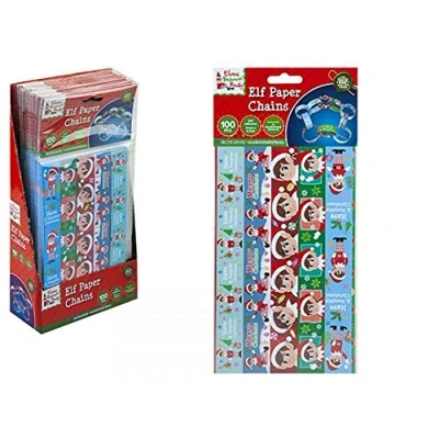Image of Be Creative Christmas Decoration Accessories Props Put On The Shelf Ideas Kit (100x Elf Paper Chains)