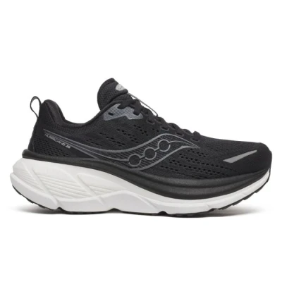 Image of Saucony Womens Hurricane 25, Black/White, 9.5 UK Wide