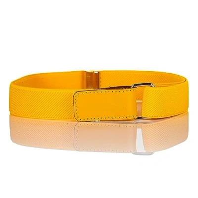 Image of Olata Children’s Stretch Elasticated Belt with Adjustable Hook and Loop Fastening 1 6 years. Yellow