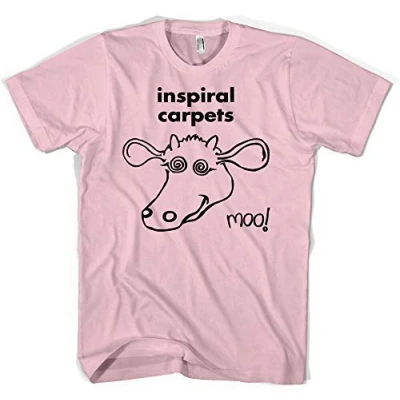 Image of OF Inspiral Carpets T Shirt Madchester Happy Mondays Colours Light Pink L