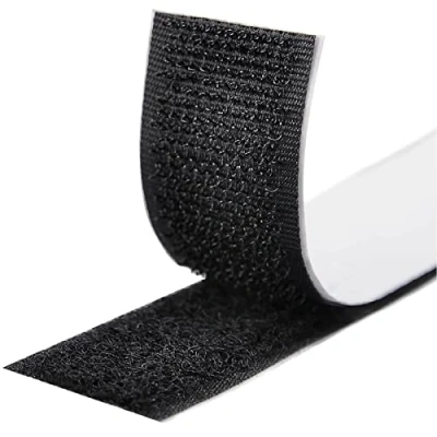 Image of Hook and Loop Strip Tape,8M Double Sided Sticky Tape,Self Adhesive Back Fastening Tape 20mm Wide (Black)
