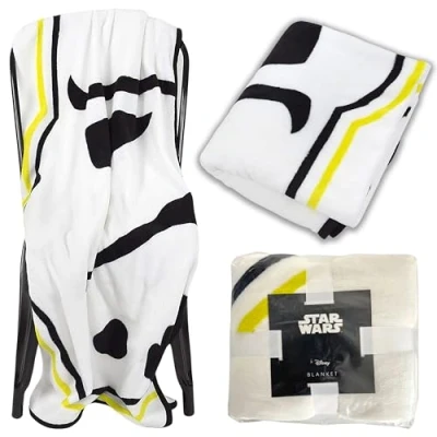 Image of ITP Imports Starwars Bed Throw Blanket for Boys, Soft Plush Kids Sofa, Baby Sofa Chair Fleece Blanket, All Season Travel 150x120cm