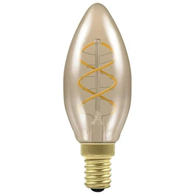 Image of Crompton LED Candle Spiral Filament Antique 2.5W Dimmable 2200K SES E14