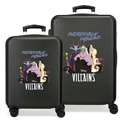 Image of Disney Villains Maleficent Cabin Case, Black, 38 x 55 20 cm, Rigid ABS Side Combination Lock, 35L, 2 kg, 4 Double Wheels, Hand Luggage, Unbelievably, Standard Size, Set Suitcase