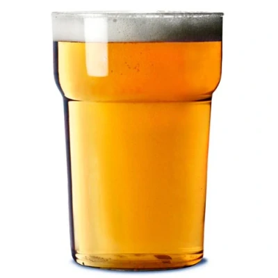 Image of Elite Polycarbonate Nonic Pint Tumblers CE 20oz / 568ml Set of 4 Plastic Beer Glasses