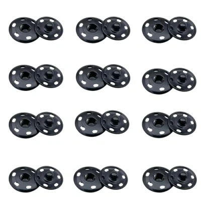 Image of 12 Pcs Sew on Snap Buttons, Metal Button, 21 mm Clothing Clasps, Sewing Buttons for Clothes, DIY, Handbag