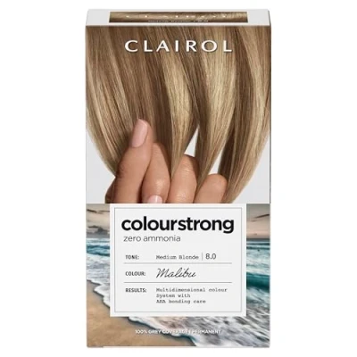 Image of Clairol Colour Strong Permanent Hair Dye 8.0 Medium Blonde