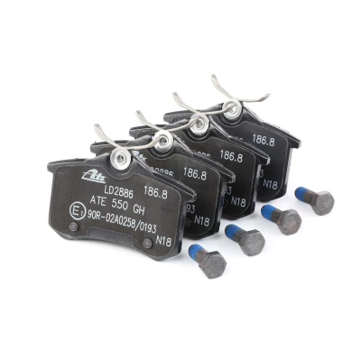 Image of 1J0698451K, 8E0698451L, JZW698451C brake pad set ATE Ceramic 13.0470 2886.2 excl. wear warning contact with caliper screws AUDI: A4 B6 Saloon