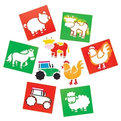 Image of Baker Ross AW631 Farm Stencils (Pack of 6)