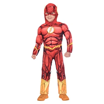 Image of (PKT) (9906078) Classic Child Kids Warner Bros The Flash Fancy Dress Costume (6 8 Years)