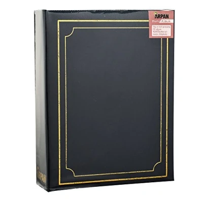Image of Arpan 6x4&quot; Plain Photo Album with 200 Pockets (Blue)
