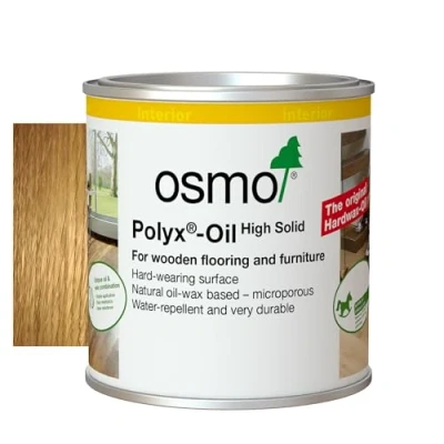 Image of Osmo Polyx® Oil Hard Wax 3032, Clear Satin, 0.375L Durable Wood for Wooden Furniture, Water Resistant Floor Wax, Treatment &amp; Finish Ideal Oak, Pine, Spruce, Beech More