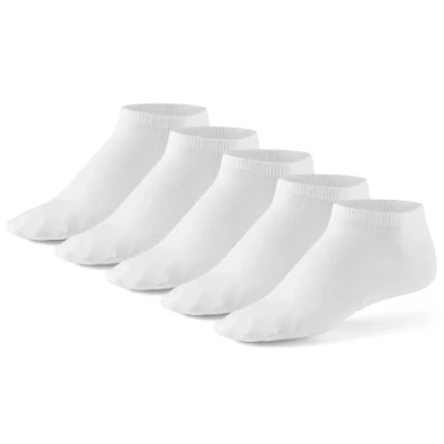 Image of Mens Liner Ankle Socks (5 Pair Pack) by Mat &amp; Vic&#039;s Cotton Classic Comfortable Breathable (UK &#039;4 6 / EU 35 38, white)