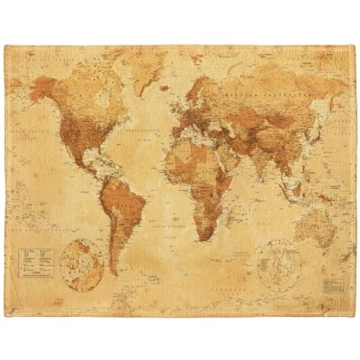 Image of YISUMEI Blanket 150 x 200 cm Cuddly Blankets Soft Flannel Fleece Bed Throw World Map