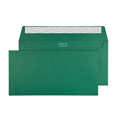 Image of Blake Creative Colour DL+ 114 x 229 mm 120 gsm Peel &amp; Seal Wallet Envelopes (221) British Racing Green Pack of 500