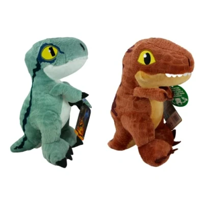 Image of Jurassic World Dominion 20cm 8 Inch Super Soft Gift Quality Plush Velociraptor, T Rex