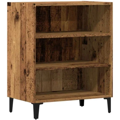 Image of vidaXL Sideboard/Cupboard Storage Cabinet Old Wood/Engineered Wood 57x35x70 cm Metal Legs/Sturdy Top Versatile Usage in Living Room/Bedroom/Dining Room