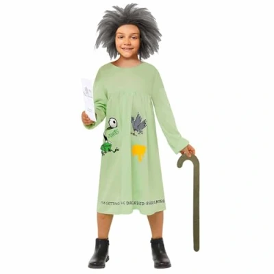 Image of amscan 9916229 Kids Official Roald Dahl Mrs Twit Girls World Book Day Costume Age: 8 10 Yrs