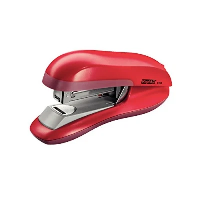 Image of Rapid F30 Fashion Half Strip Stapler, 30 Sheet Capacity, Flat Clinch Stapling, Ergonomic Design, Red, 23256502