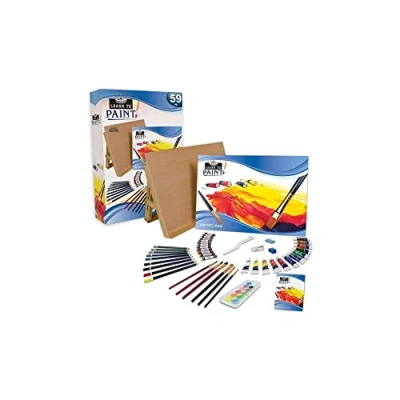 Image of Royal &amp; Langnickel 59 Piece Learn to Paint Complete Artists Kit Easel