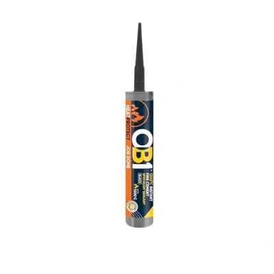 Image of OB1® Black HeatProtect 1200C Instant Fire Cement 290ml Specialist Sealant for Heaters, Fireplaces &amp; Ovens High Temperature, Non Elastic, Hardening Joint Sealer Bonding and Joining Temperature.