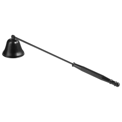 Image of Ninoclar Candle Snuffer Tool,Stainless Steel Extinguisher Wick Accessory with Long Handle,Candle (BLACK)