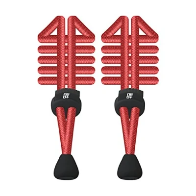 Image of Packs of Elastic Lock Shoelaces for Running &amp; Triathlon UK Seller (1 Set RED)