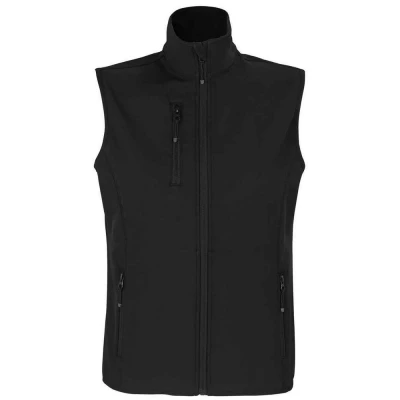 Image of SOLS Womens/Ladies Falcon Softshell Recycled Body Warmer (Black) Size 2XL