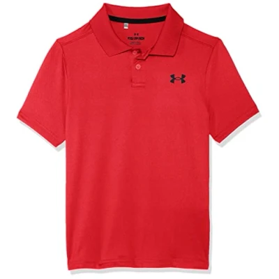 Image of Under Armour Boys Performance Polo Youth Small 130 140CM Red