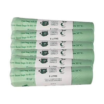 Image of 5 Litre x 312 BioBag Compostable Biodegradable Kitchen Food Waste Caddy Bin Liner Bags Certified EN13432 (5L 300)