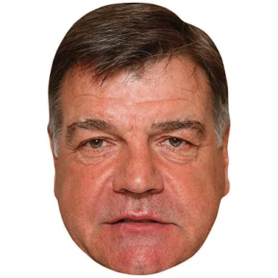 Image of Sam Allardyce (Brown Hair) Celebrity Mask, Flat Card Face, Fancy Dress Mask