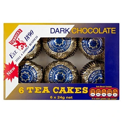 Image of Tunnock&#039;s Dark Chocolate Teacakes (6 per Pack 144g) of 2
