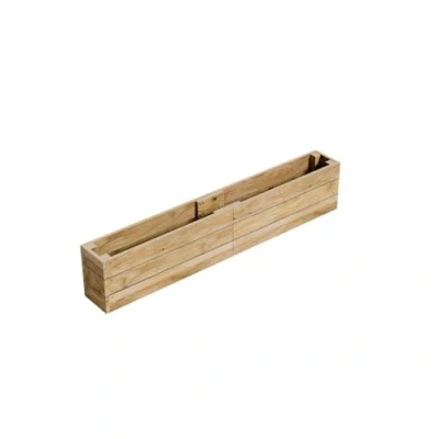 Image of Gro Garden Products Wooden Raised Bed 30cm L x 240cm W 46cm H Large Planters for Vegetables, Herbs, or Flowers Trough Planter Box with FSC Tanalised Timber
