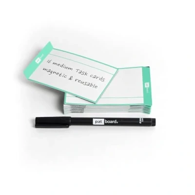 Image of PATboard Scrum Board and Kanban Medium TASKcards Magnetic Mint Green