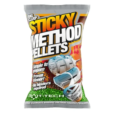 Image of Bait Tech Sticky Method pellets Micro Green 2mm (800g) Fishing