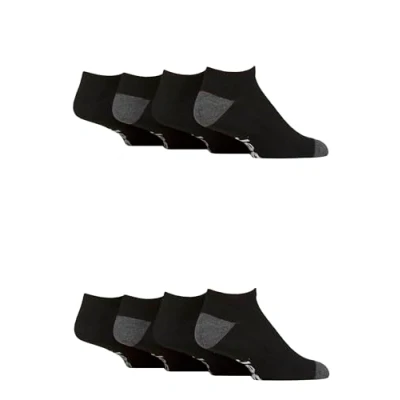 Image of Mens 8 Pair Jeep Sport and Leisure Trainer Socks Black 6 11