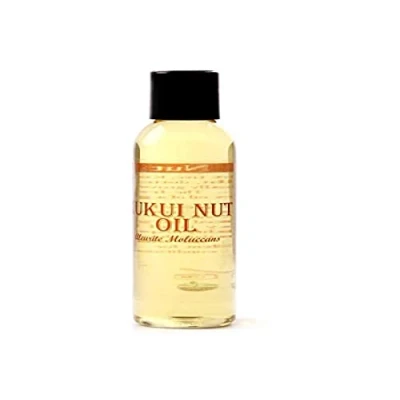 Image of Mystic Moments Kukui Nut Carrier Oil 125ml Pure &amp; Natural Perfect For Hair, Face, Nails, Aromatherapy, Massage and Dilution Vegan GMO Free