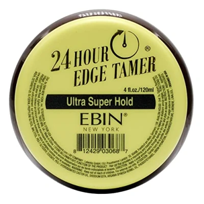 Image of EBIN NEW YORK 24 Hour Edge Tamer, Ultra Super Hold, 4 Oz No Flaking, White Residue, Shine and Smooth texture with Argan Oil Castor