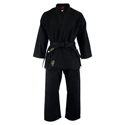 Image of Adults Karate Premium Black Heavy Weight Proffesional Uniform 14oz (6/190cm)
