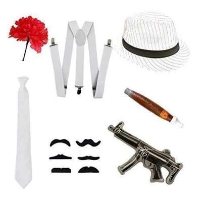 Image of Robelli Assorted Adults/Teenager Fancy Dress Costumes (White Gangster)