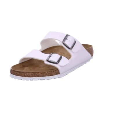 Image of Birkenstock Arizona Birko Flor Unisex Adult Clogs, white, 7 UK